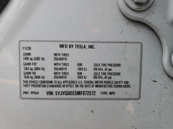2021 TESLA MODEL Y - Image 13