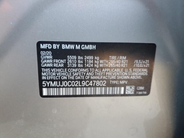 2020 BMW X4 M COMPETITION - Image 14
